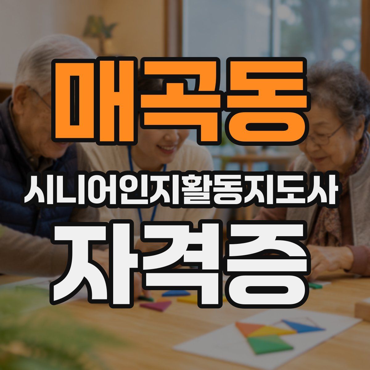 매곡동 시니어인지활동지도사 자격증