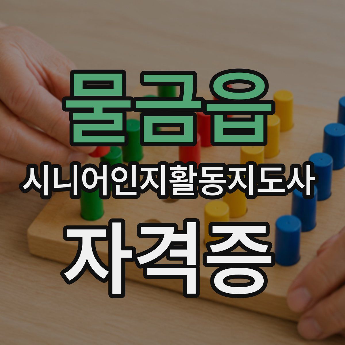 물금읍 시니어인지활동지도사 자격증