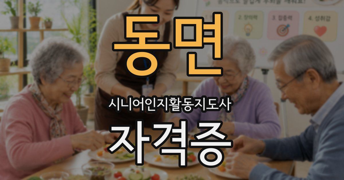 동면 시니어인지활동지도사 자격증