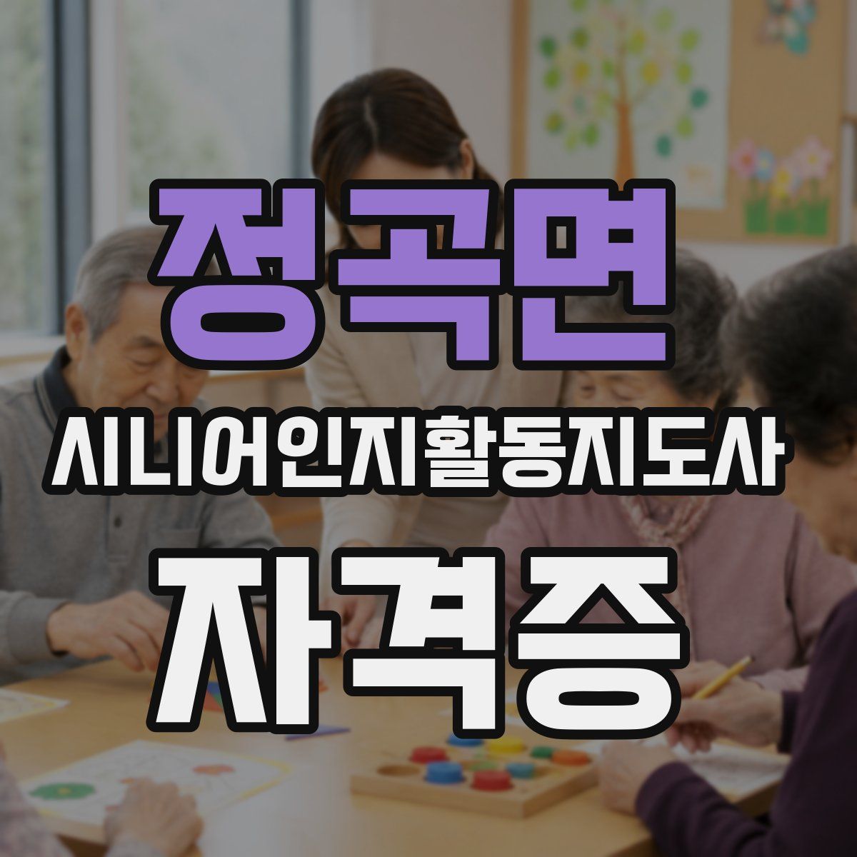 정곡면 시니어인지활동지도사 자격증