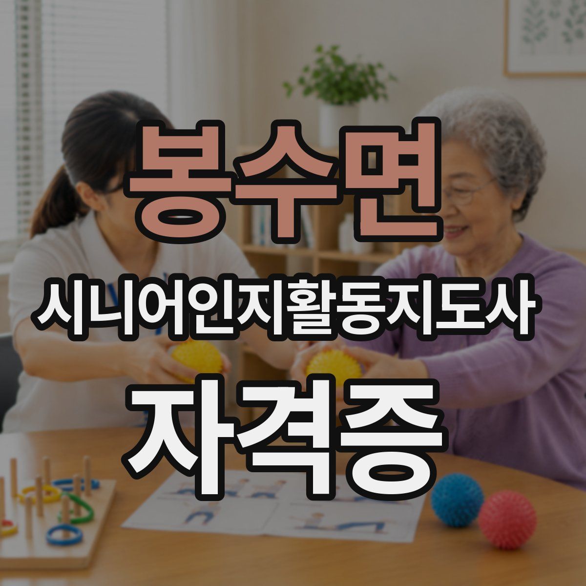 봉수면 시니어인지활동지도사 자격증