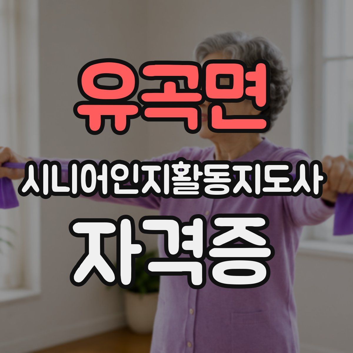 유곡면 시니어인지활동지도사 자격증