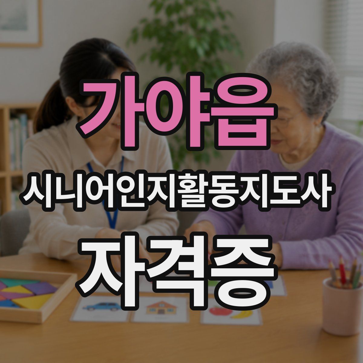 가야읍 시니어인지활동지도사 자격증