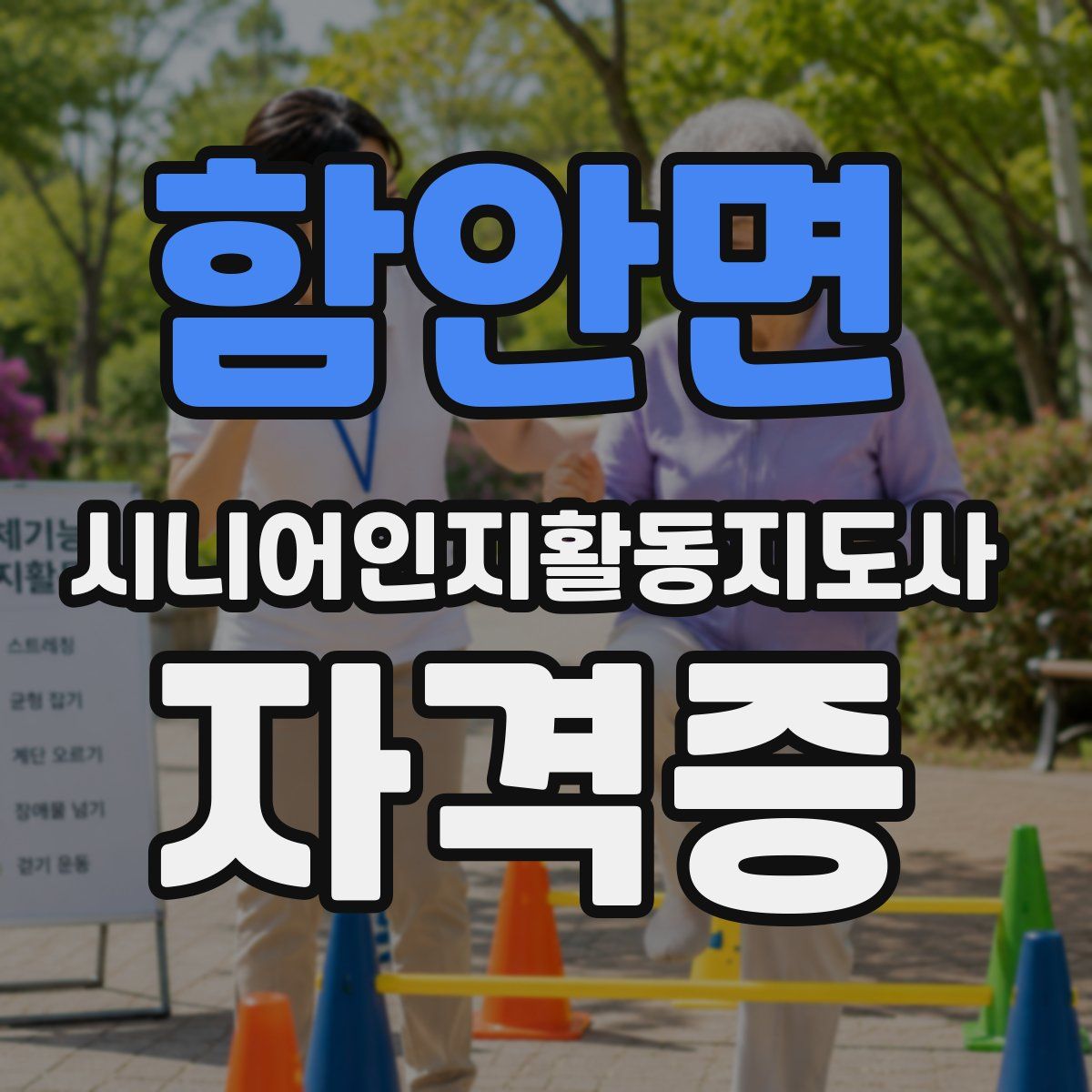 함안면 시니어인지활동지도사 자격증