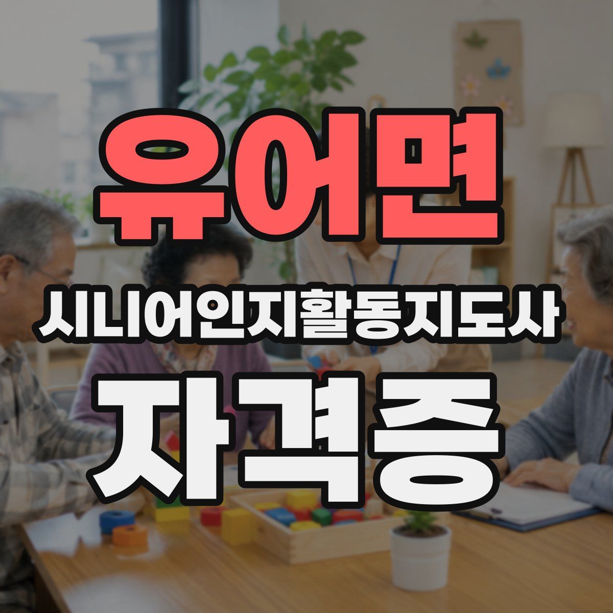 유어면 시니어인지활동지도사 자격증