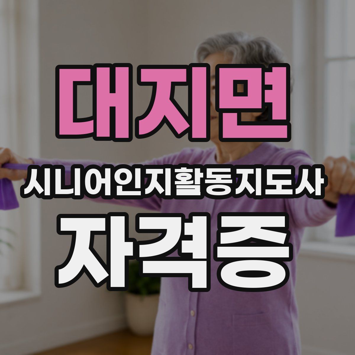 대지면 시니어인지활동지도사 자격증