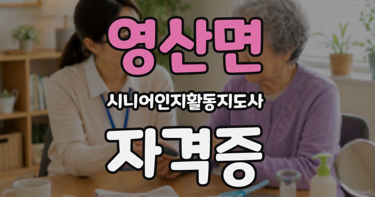 영산면 시니어인지활동지도사 자격증