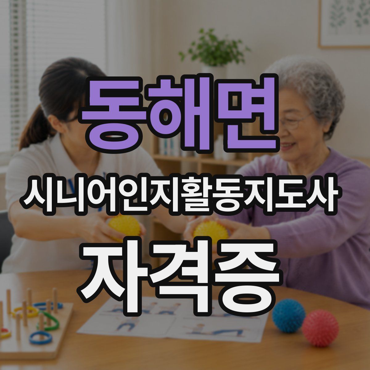 동해면 시니어인지활동지도사 자격증