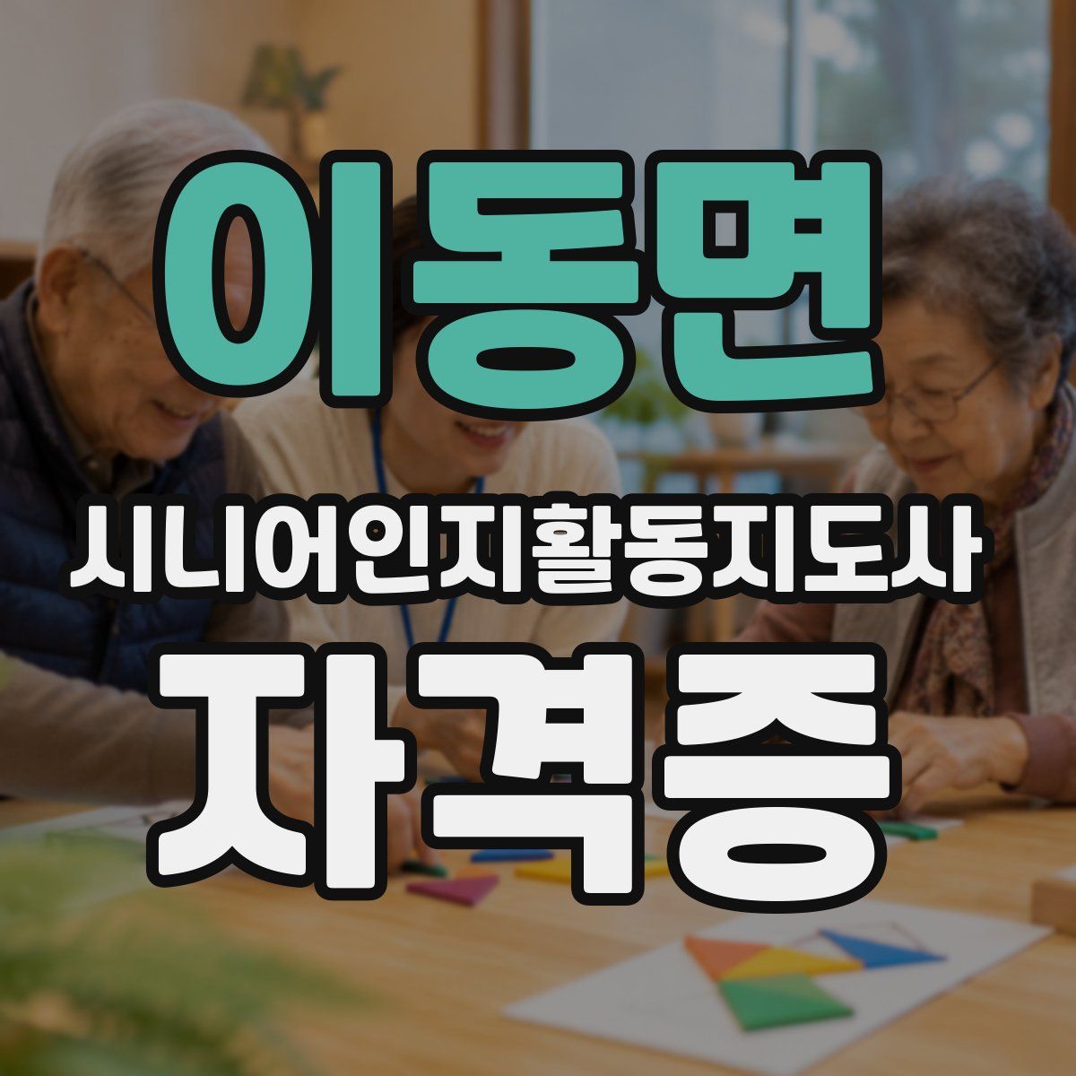 이동면 시니어인지활동지도사 자격증