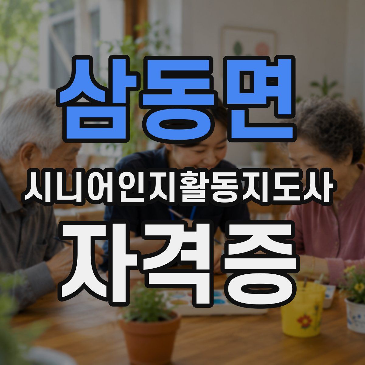 삼동면 시니어인지활동지도사 자격증
