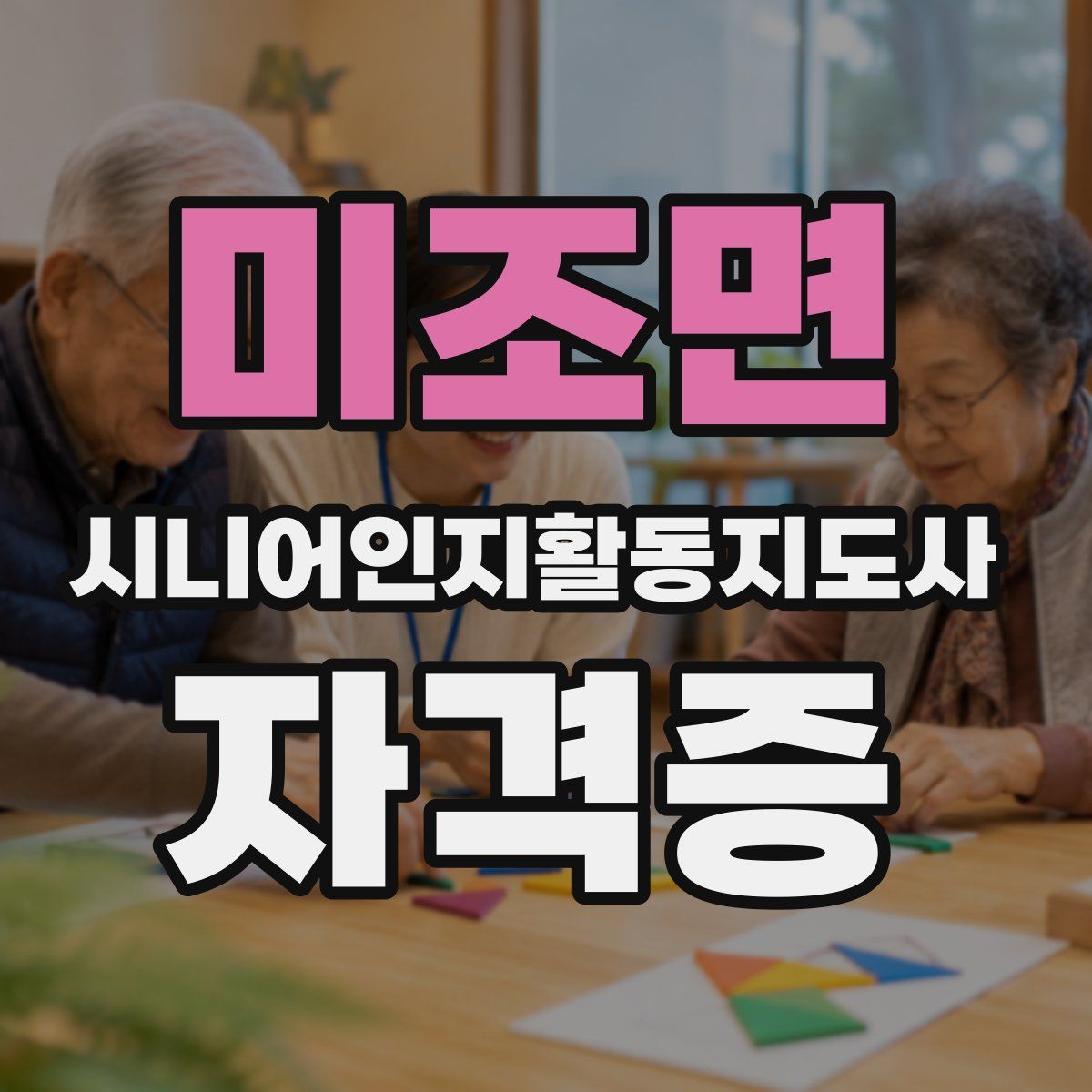 미조면 시니어인지활동지도사 자격증