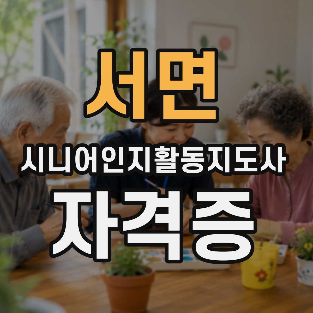 서면 시니어인지활동지도사 자격증