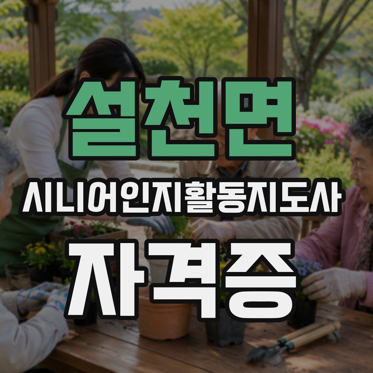 설천면 시니어인지활동지도사 자격증