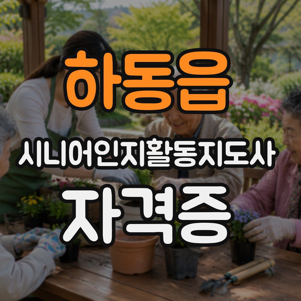 하동읍 시니어인지활동지도사 자격증