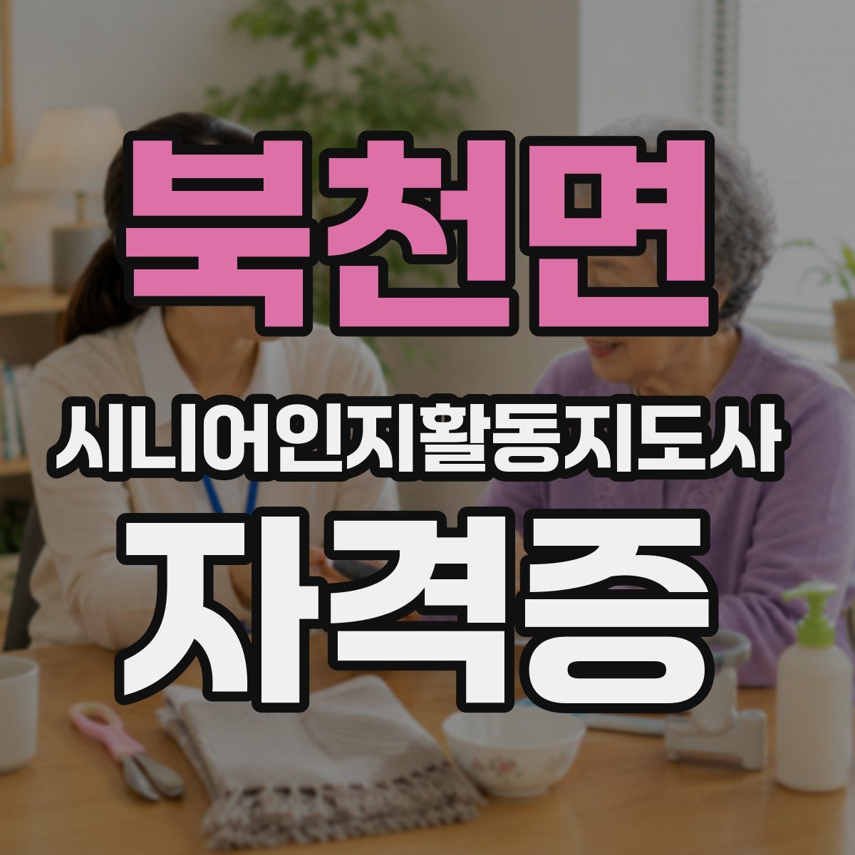 북천면 시니어인지활동지도사 자격증