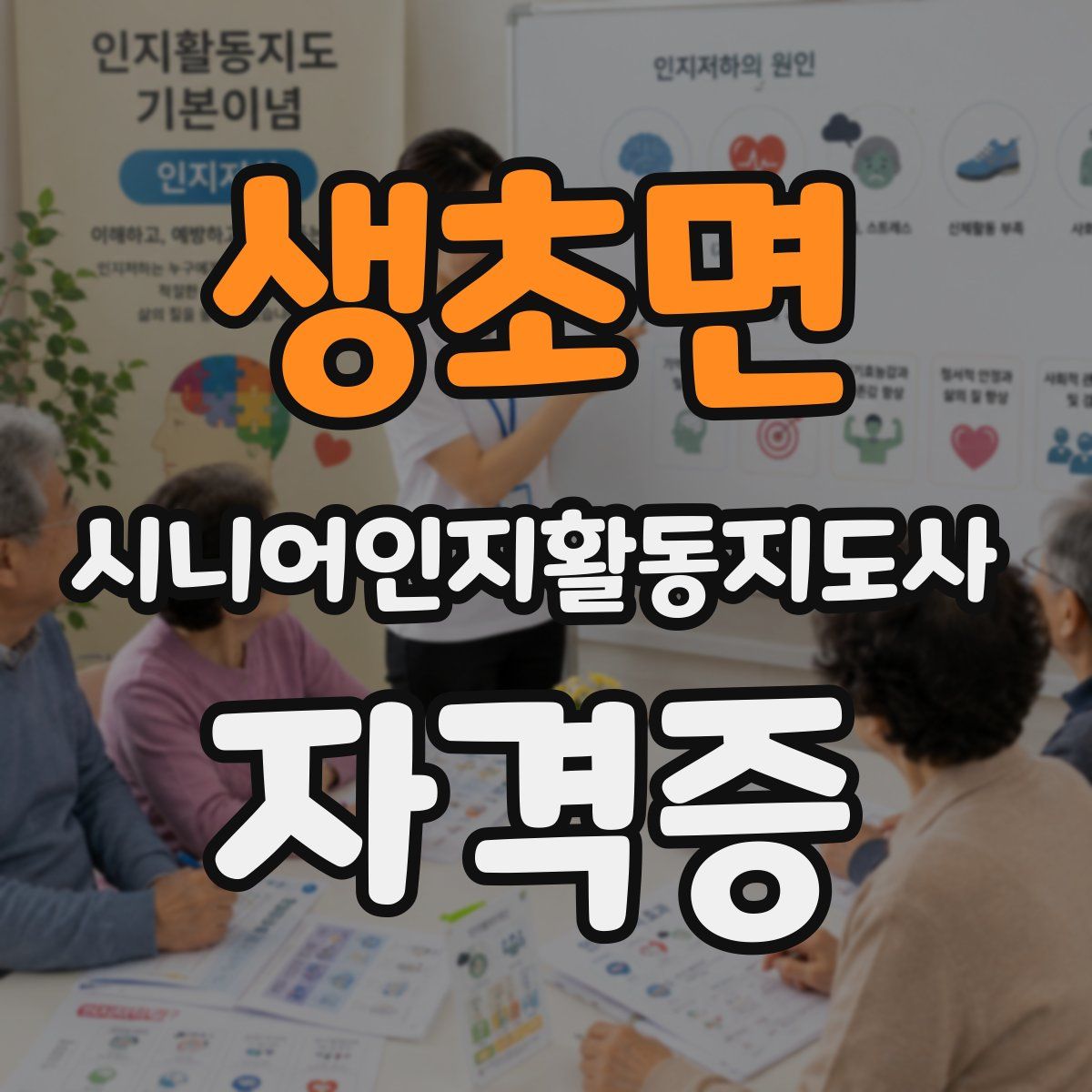생초면 시니어인지활동지도사 자격증