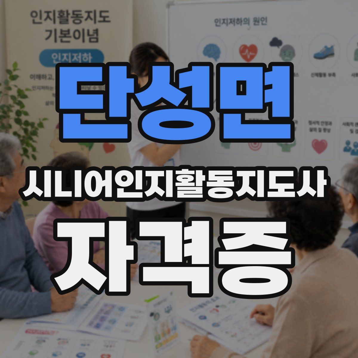 단성면 시니어인지활동지도사 자격증