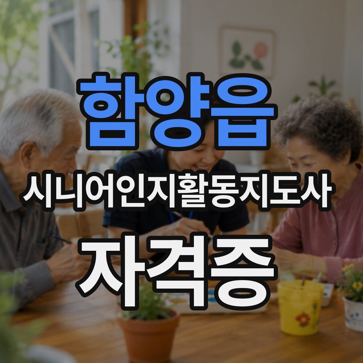 함양읍 시니어인지활동지도사 자격증
