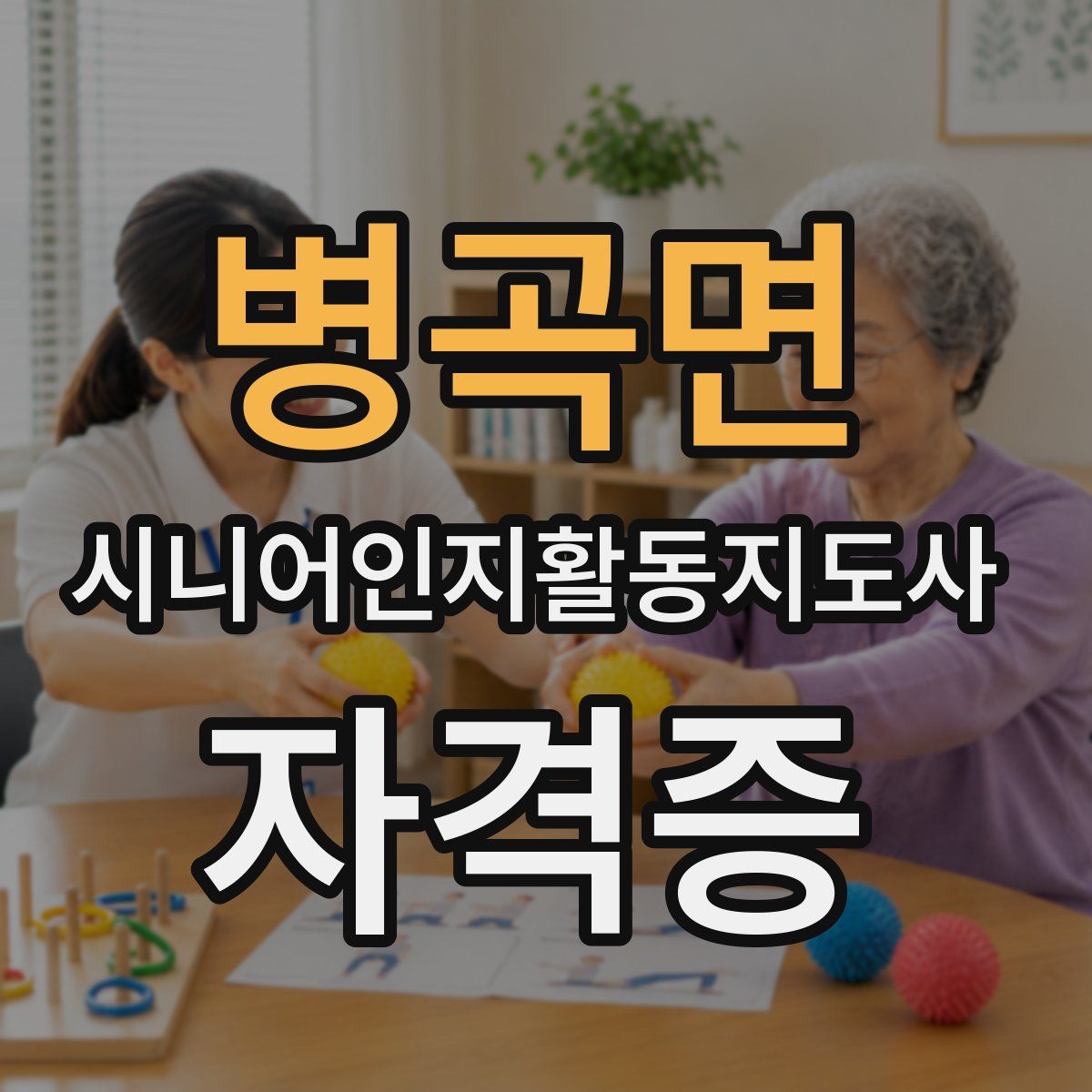 병곡면 시니어인지활동지도사 자격증