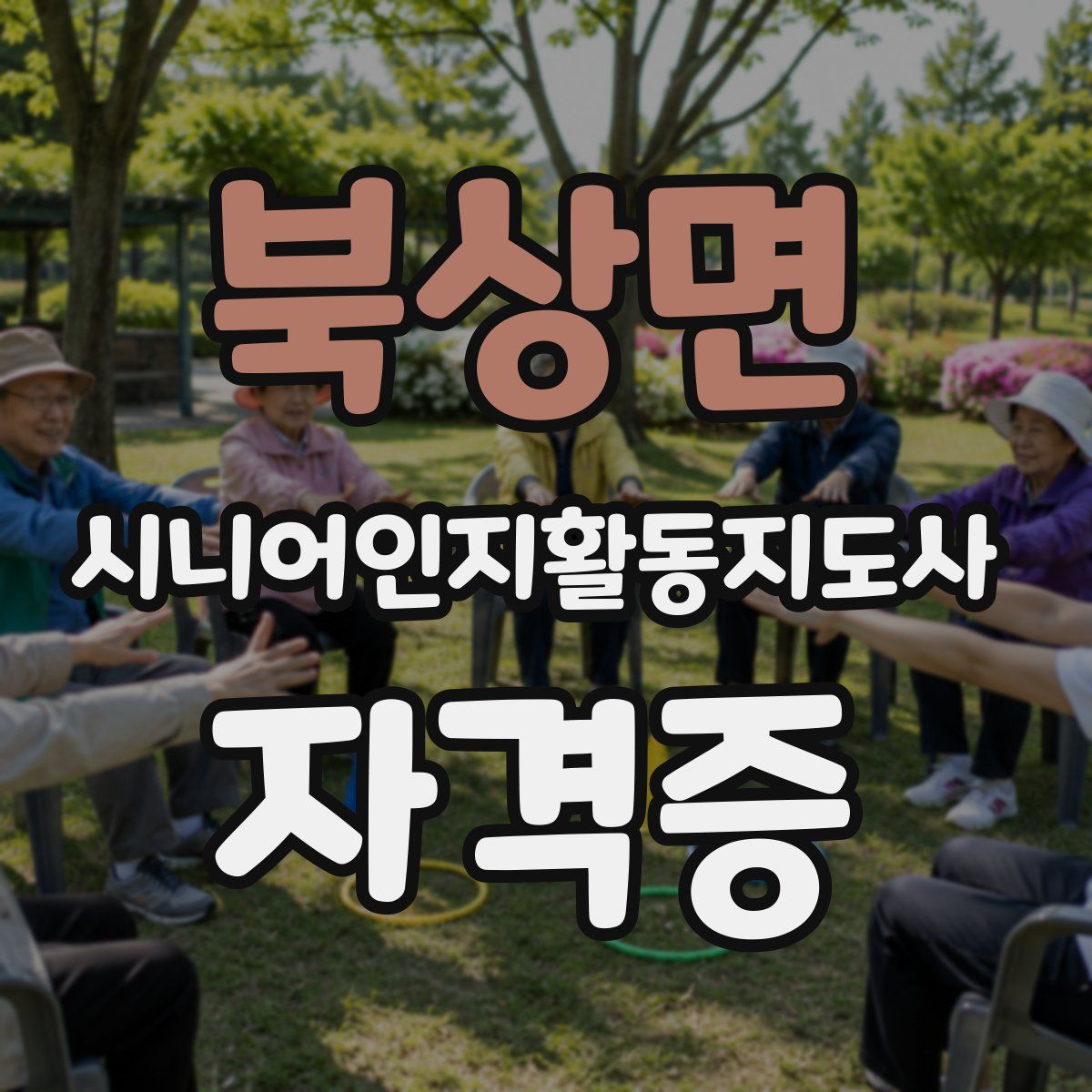 북상면 시니어인지활동지도사 자격증