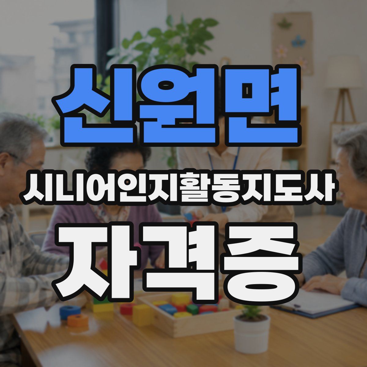 신원면 시니어인지활동지도사 자격증
