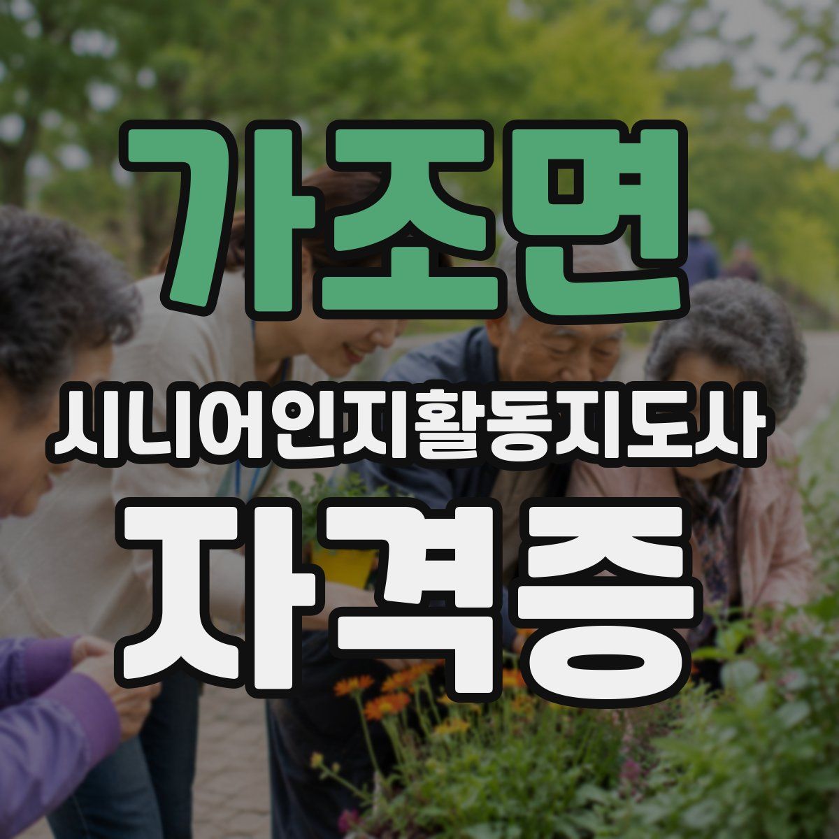 가조면 시니어인지활동지도사 자격증