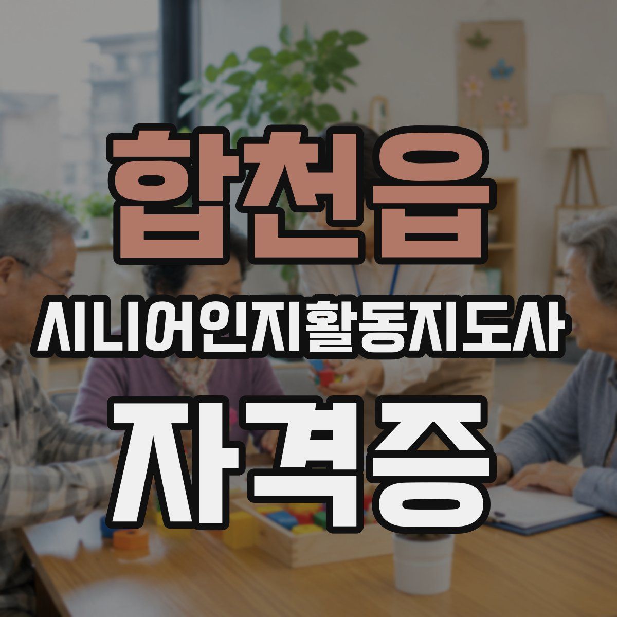 합천읍 시니어인지활동지도사 자격증