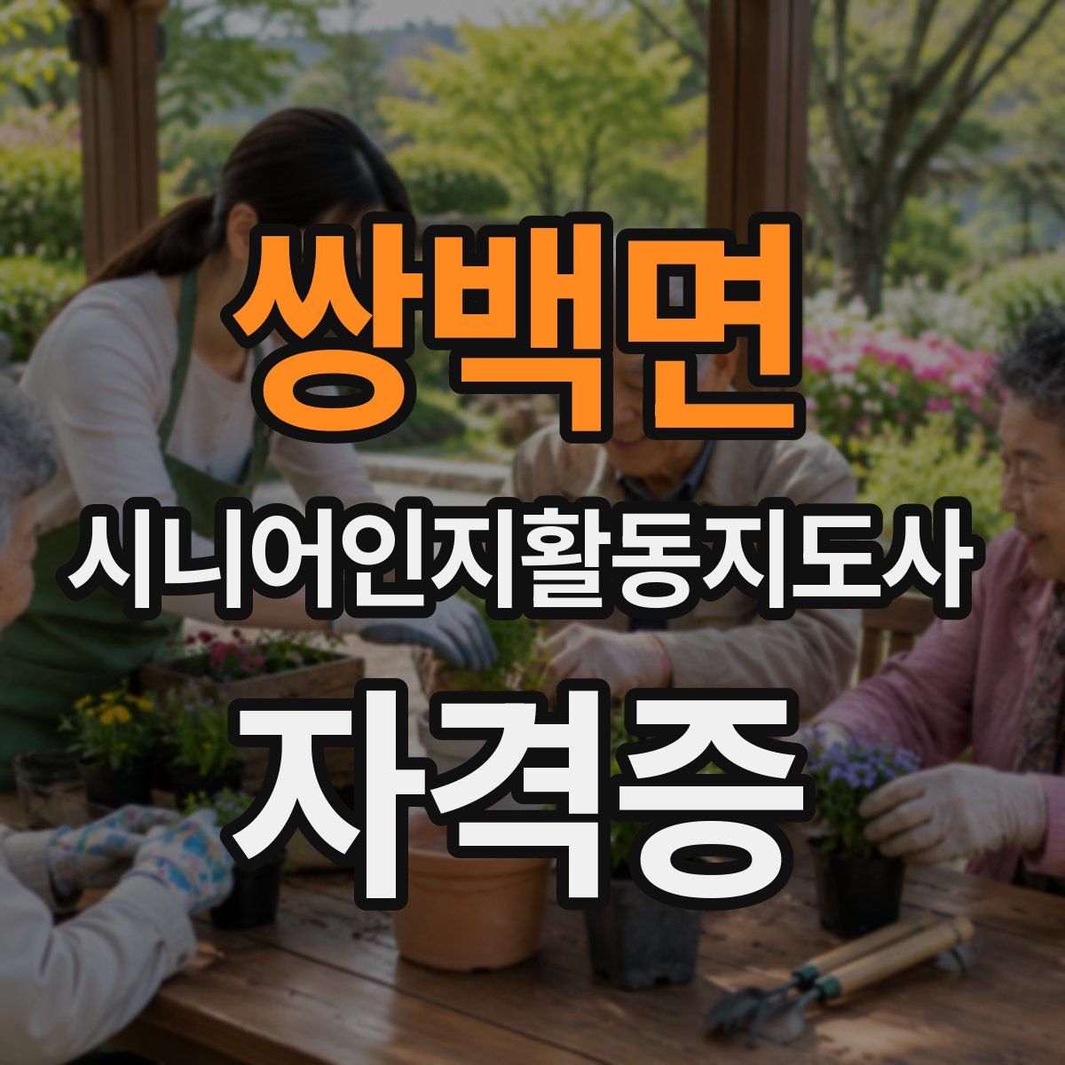 쌍백면 시니어인지활동지도사 자격증