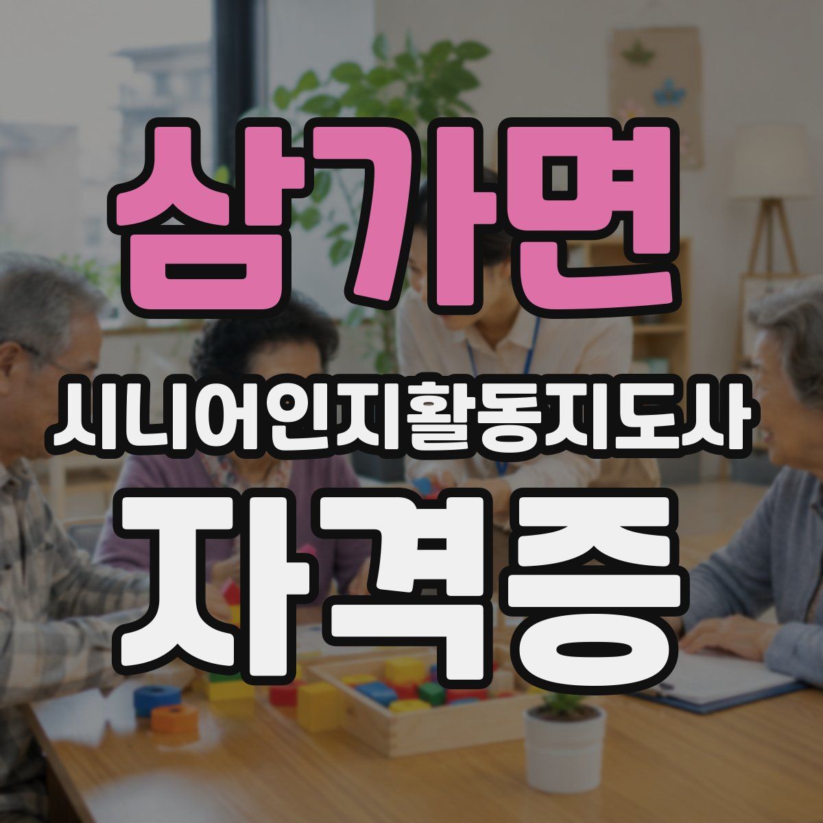삼가면 시니어인지활동지도사 자격증
