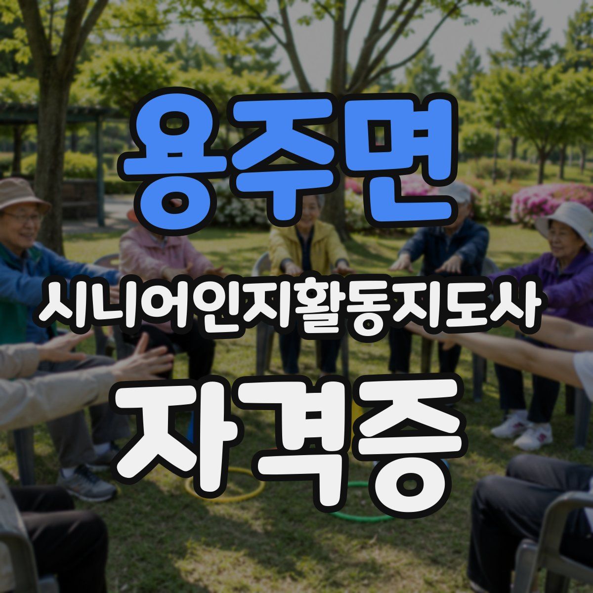 용주면 시니어인지활동지도사 자격증