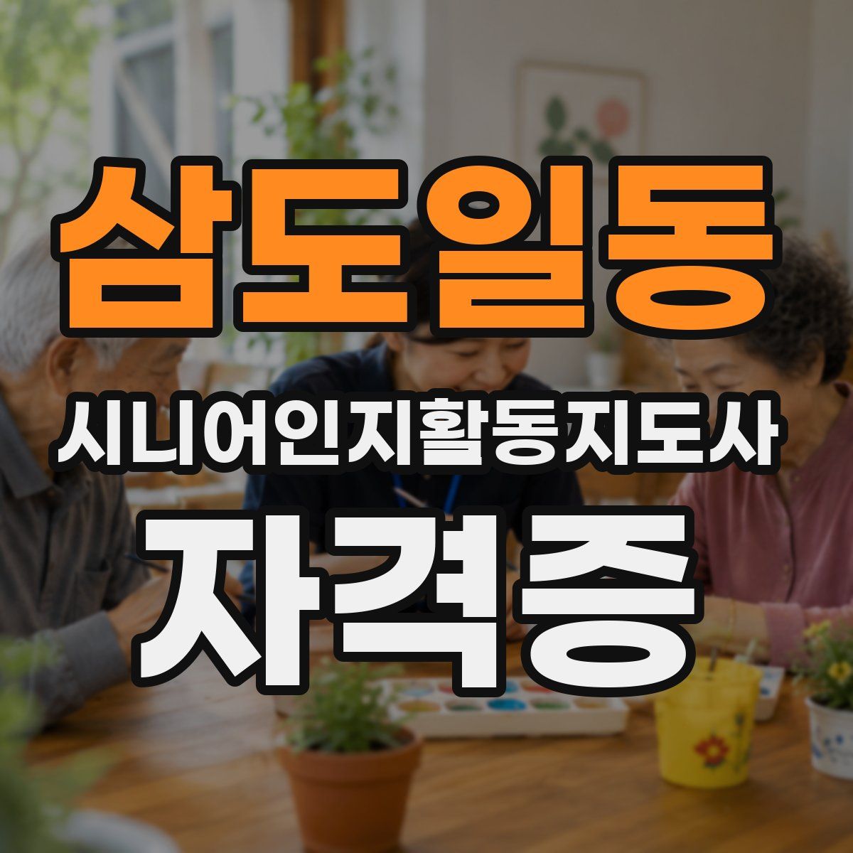 삼도일동 시니어인지활동지도사 자격증