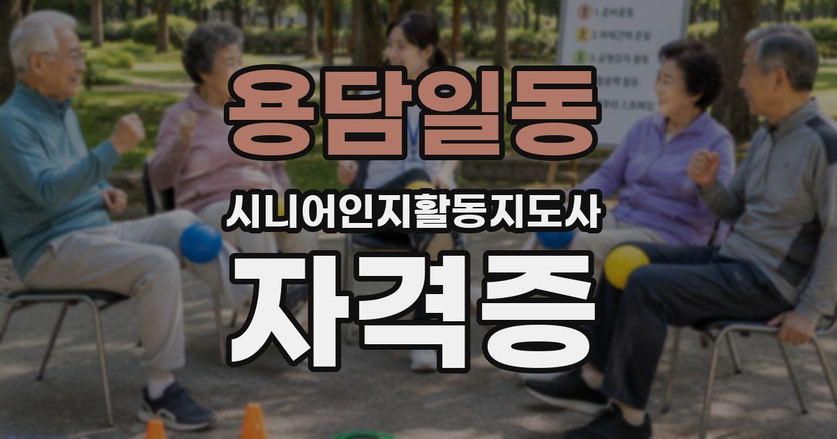 용담일동 시니어인지활동지도사 자격증