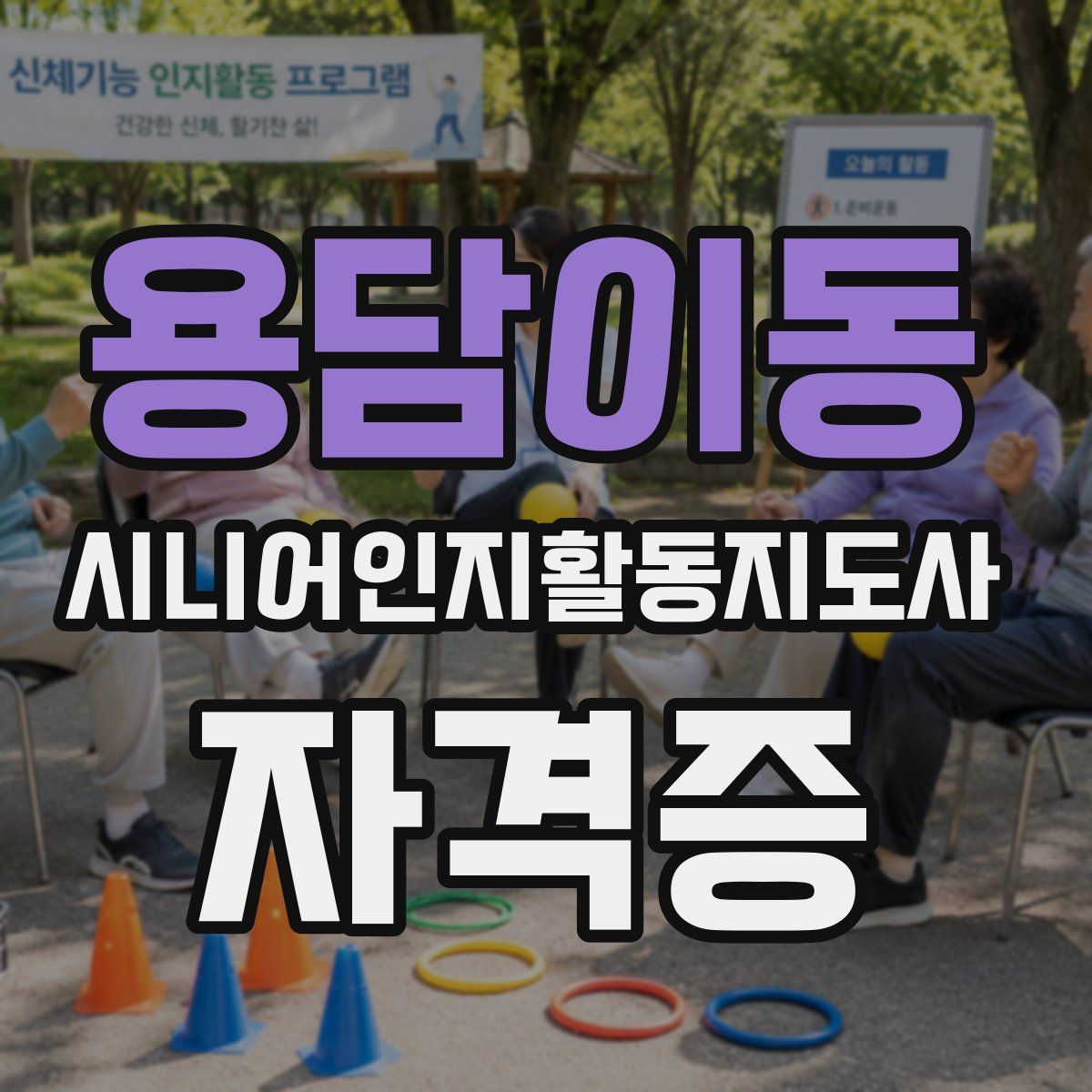 용담이동 시니어인지활동지도사 자격증