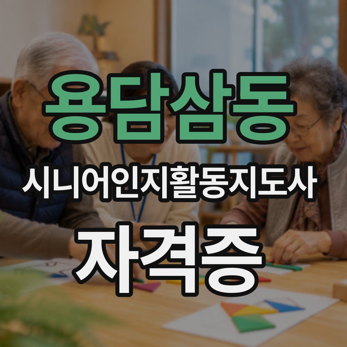 용담삼동 시니어인지활동지도사 자격증