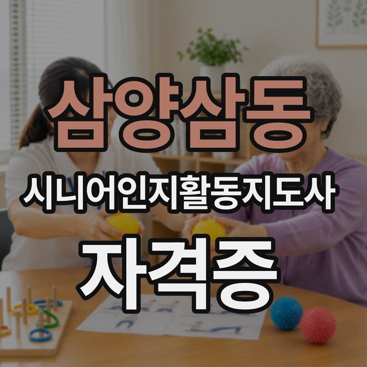 삼양삼동 시니어인지활동지도사 자격증