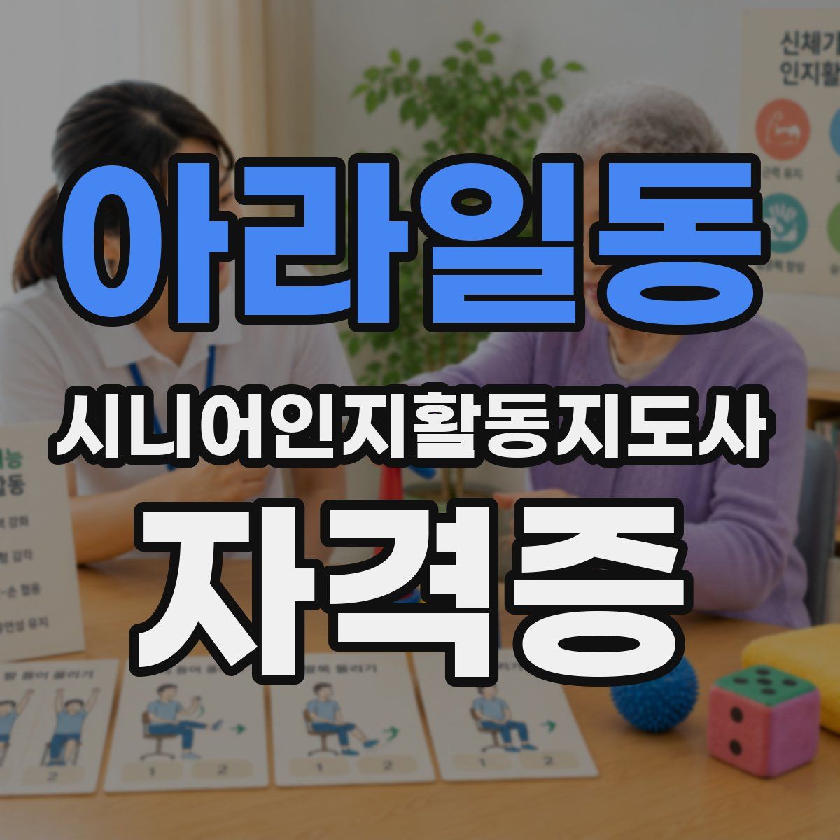 아라일동 시니어인지활동지도사 자격증
