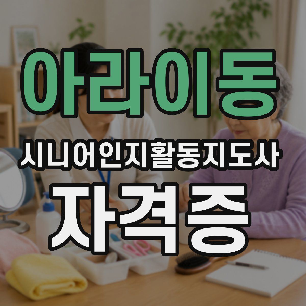 아라이동 시니어인지활동지도사 자격증