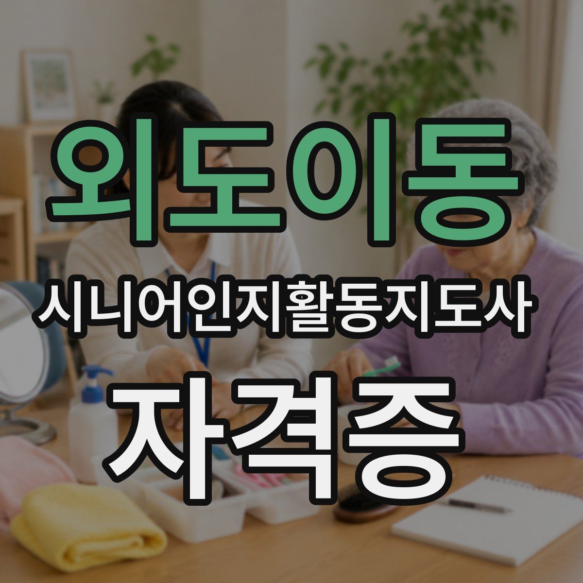 외도이동 시니어인지활동지도사 자격증