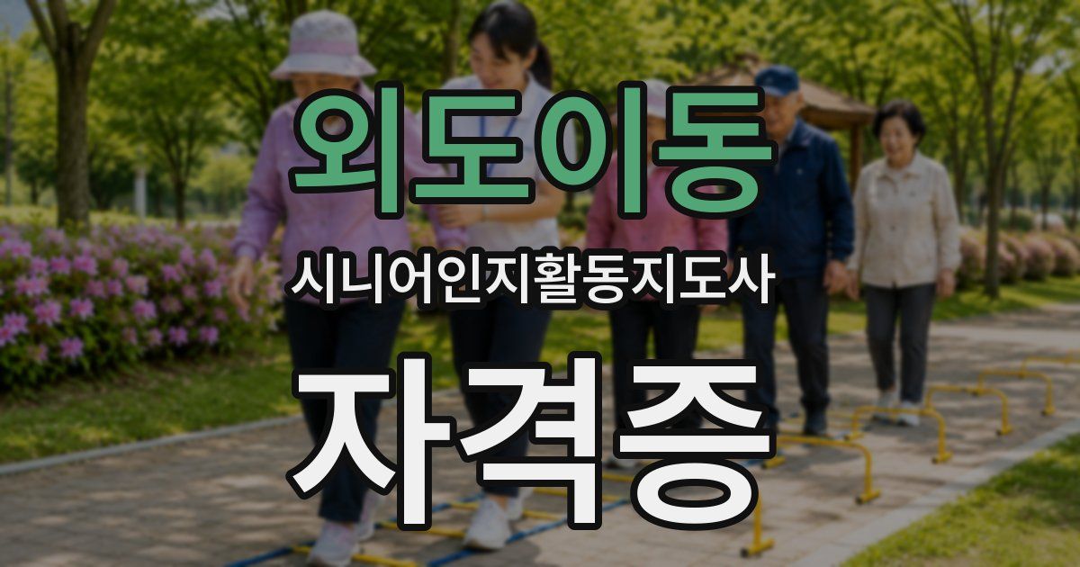 외도이동 시니어인지활동지도사 자격증