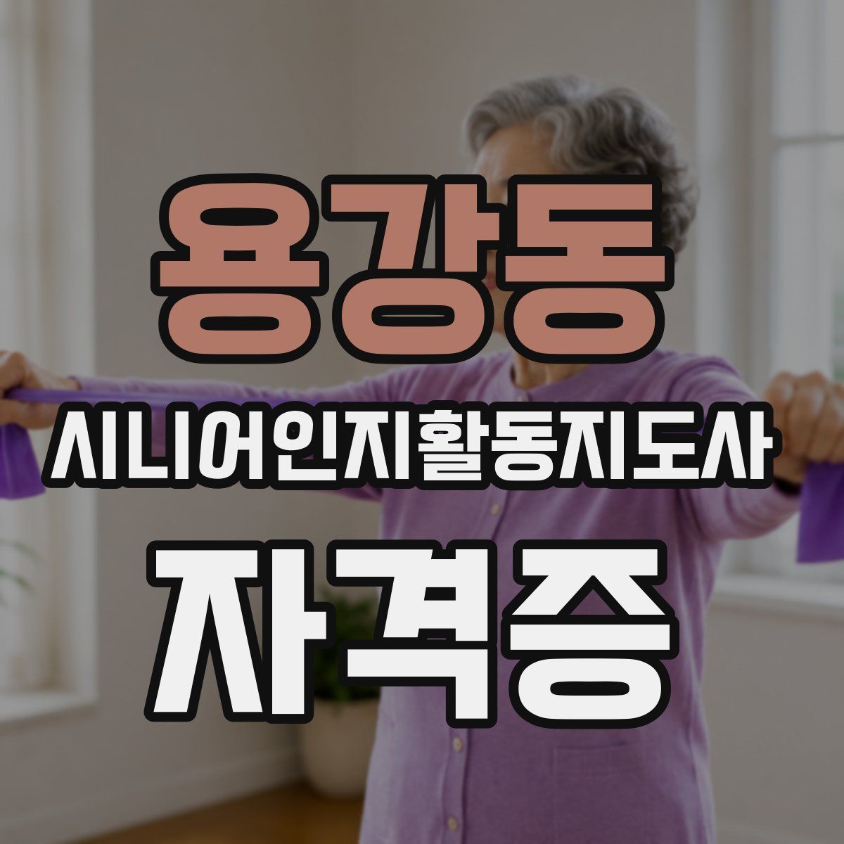 용강동 시니어인지활동지도사 자격증