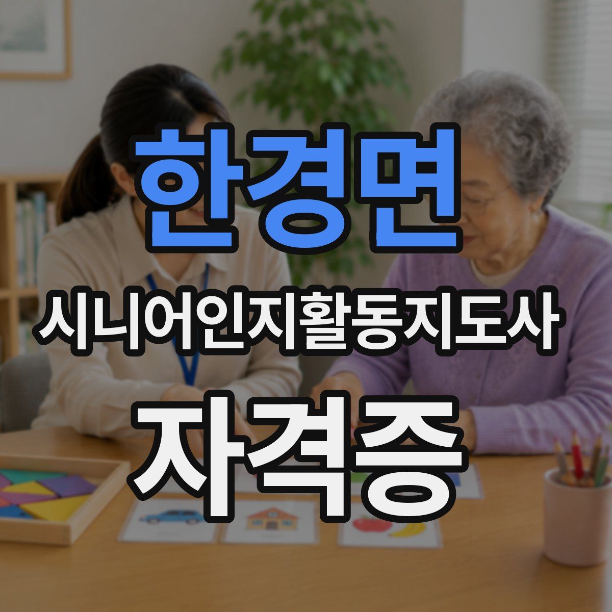 한경면 시니어인지활동지도사 자격증