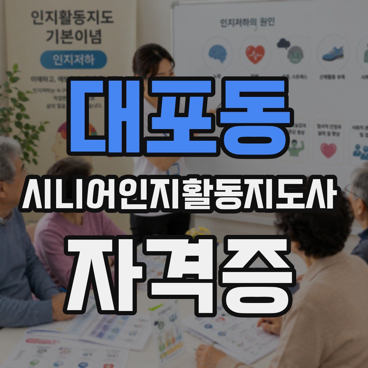 대포동 시니어인지활동지도사 자격증