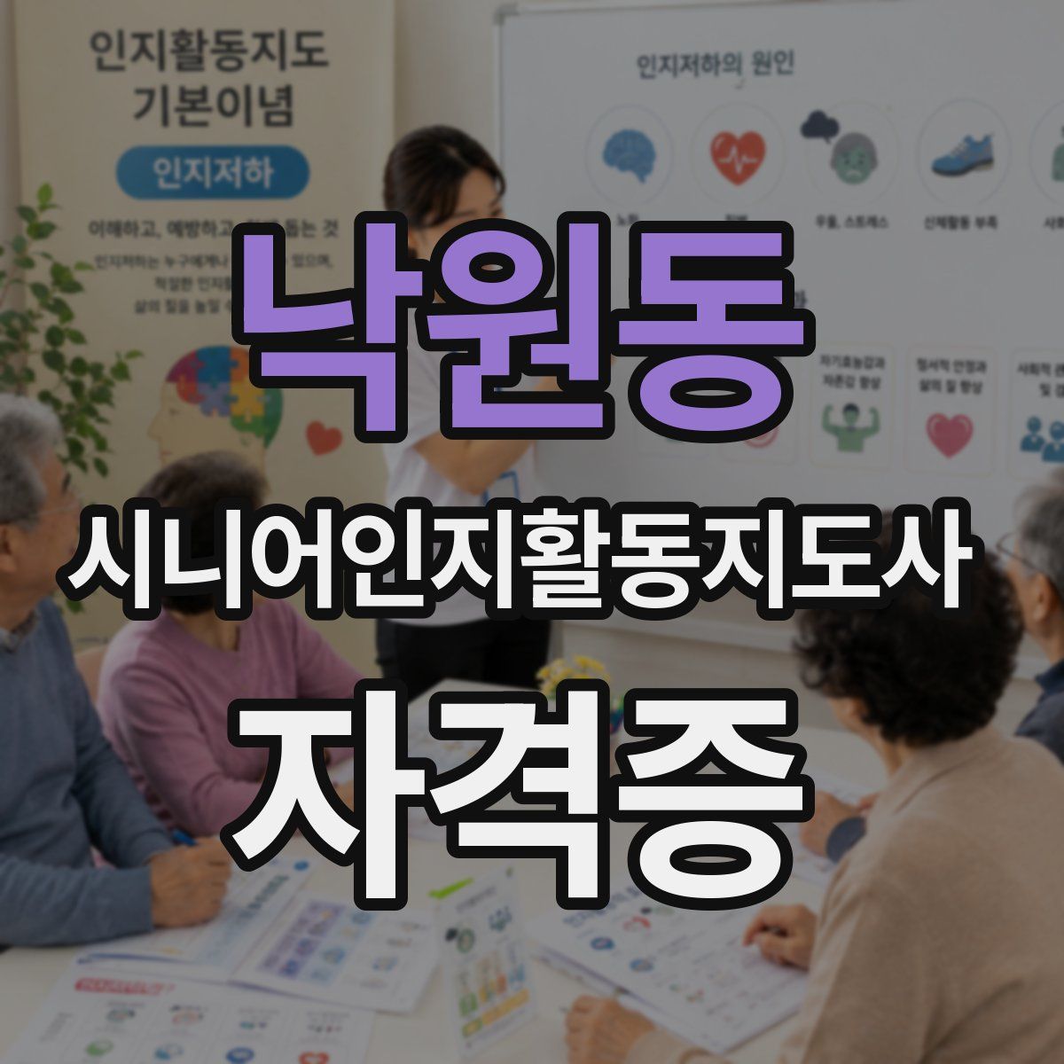 낙원동 시니어인지활동지도사 자격증