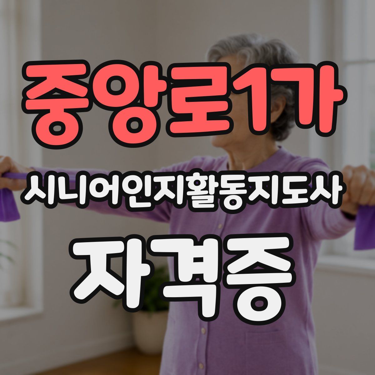 중앙로1가 시니어인지활동지도사 자격증