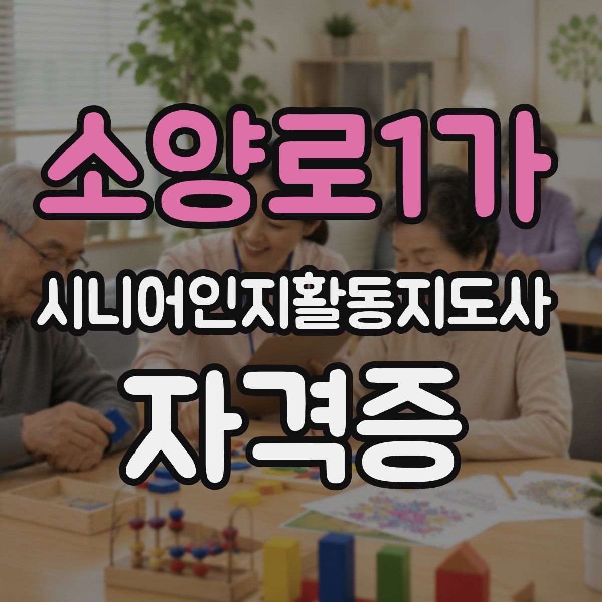 소양로1가 시니어인지활동지도사 자격증