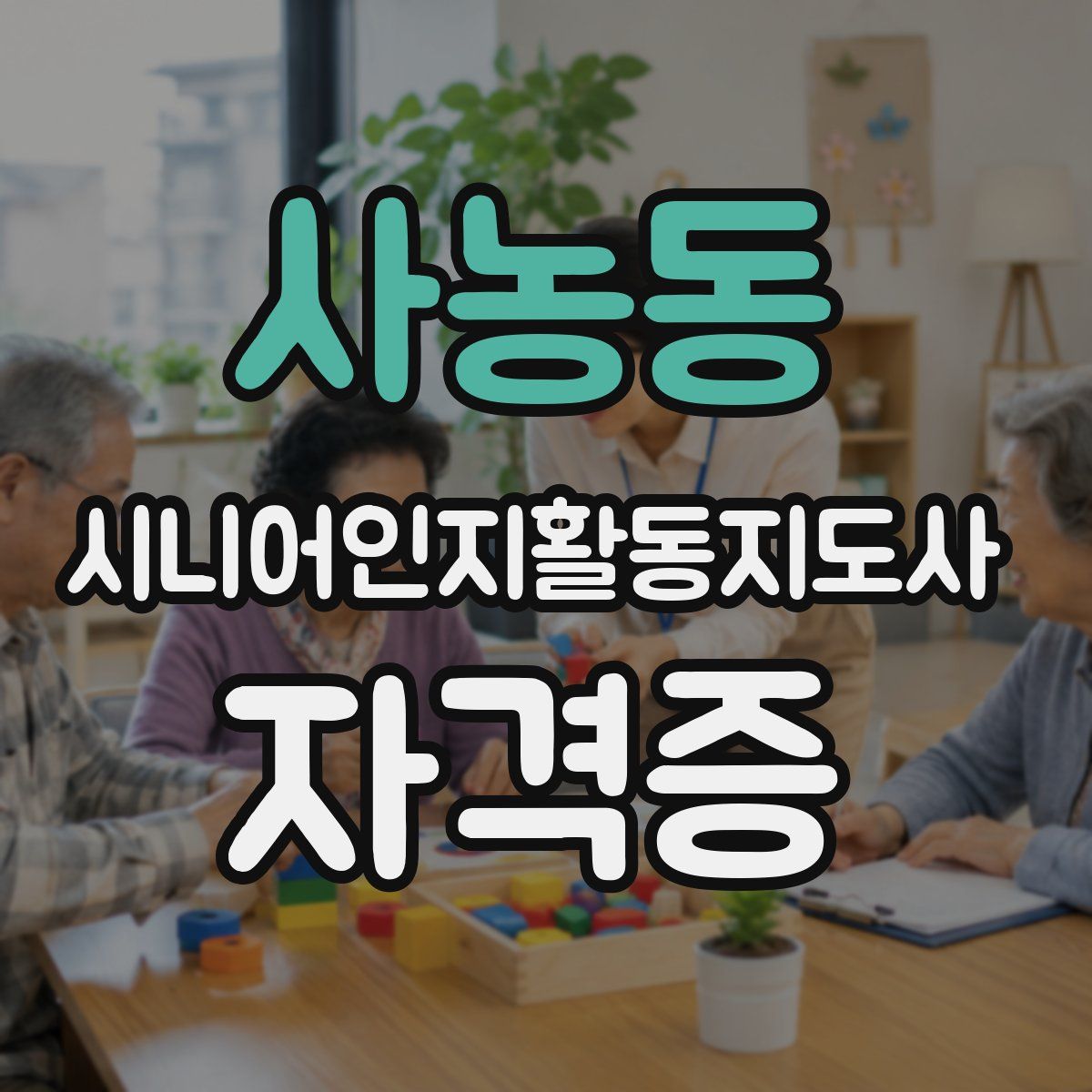 사농동 시니어인지활동지도사 자격증
