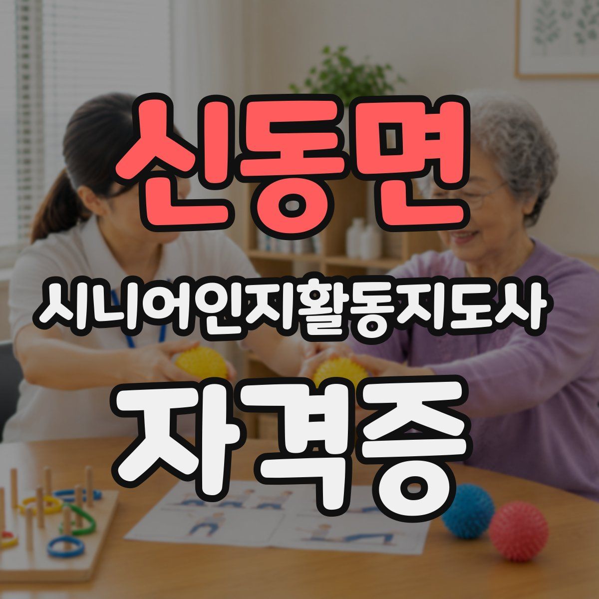 신동면 시니어인지활동지도사 자격증