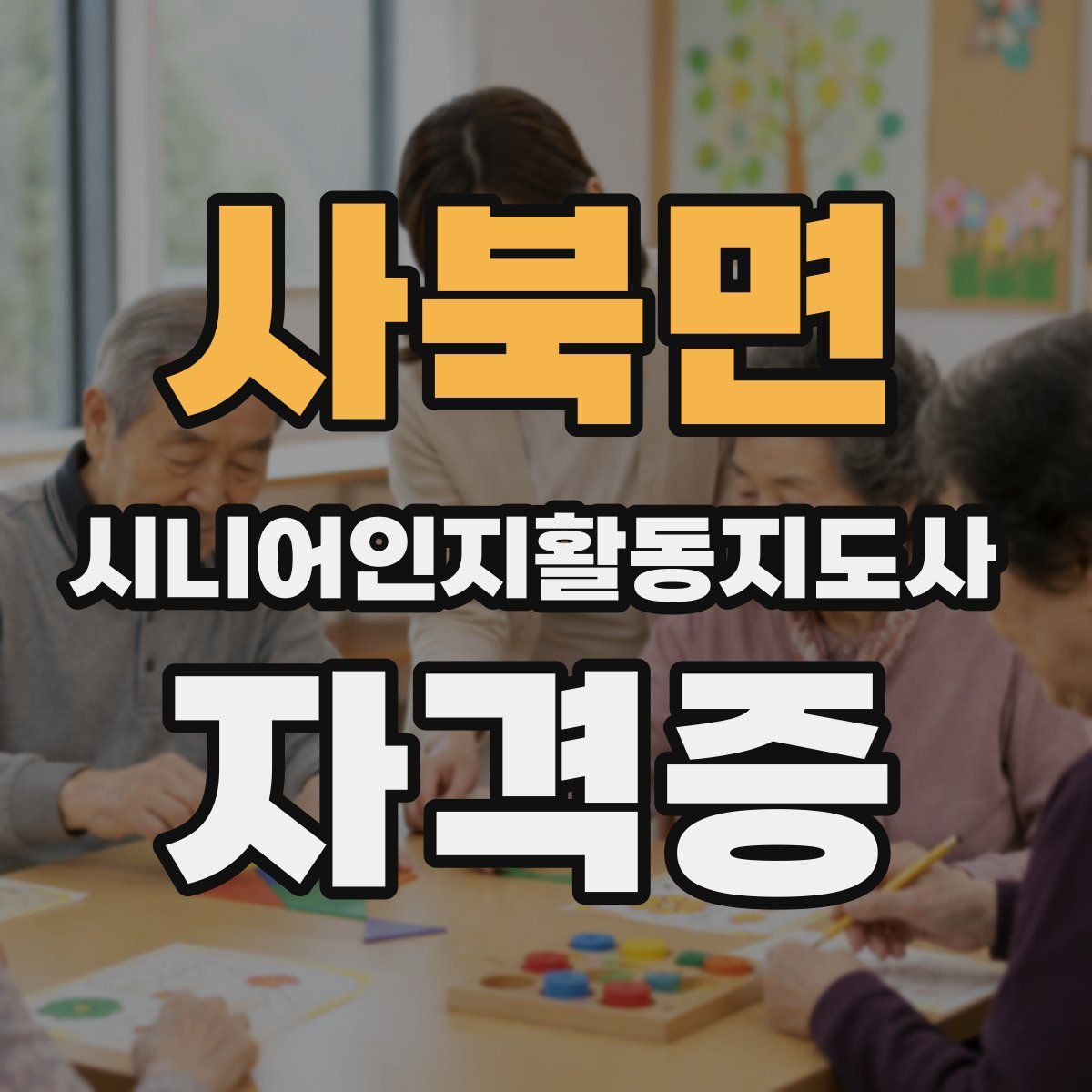사북면 시니어인지활동지도사 자격증