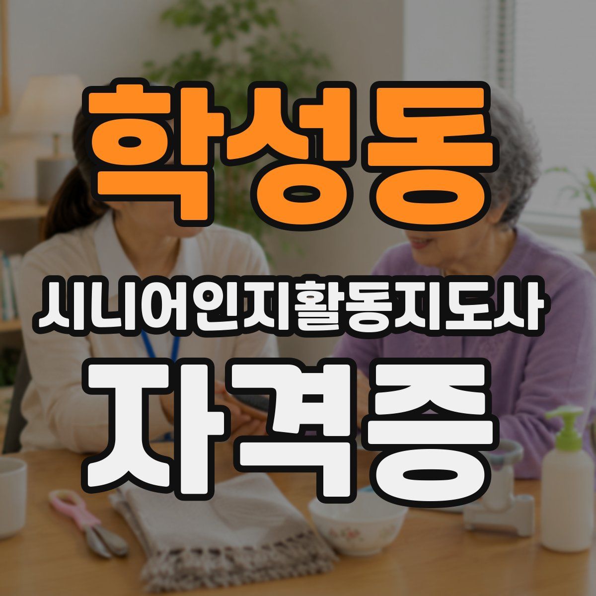 학성동 시니어인지활동지도사 자격증