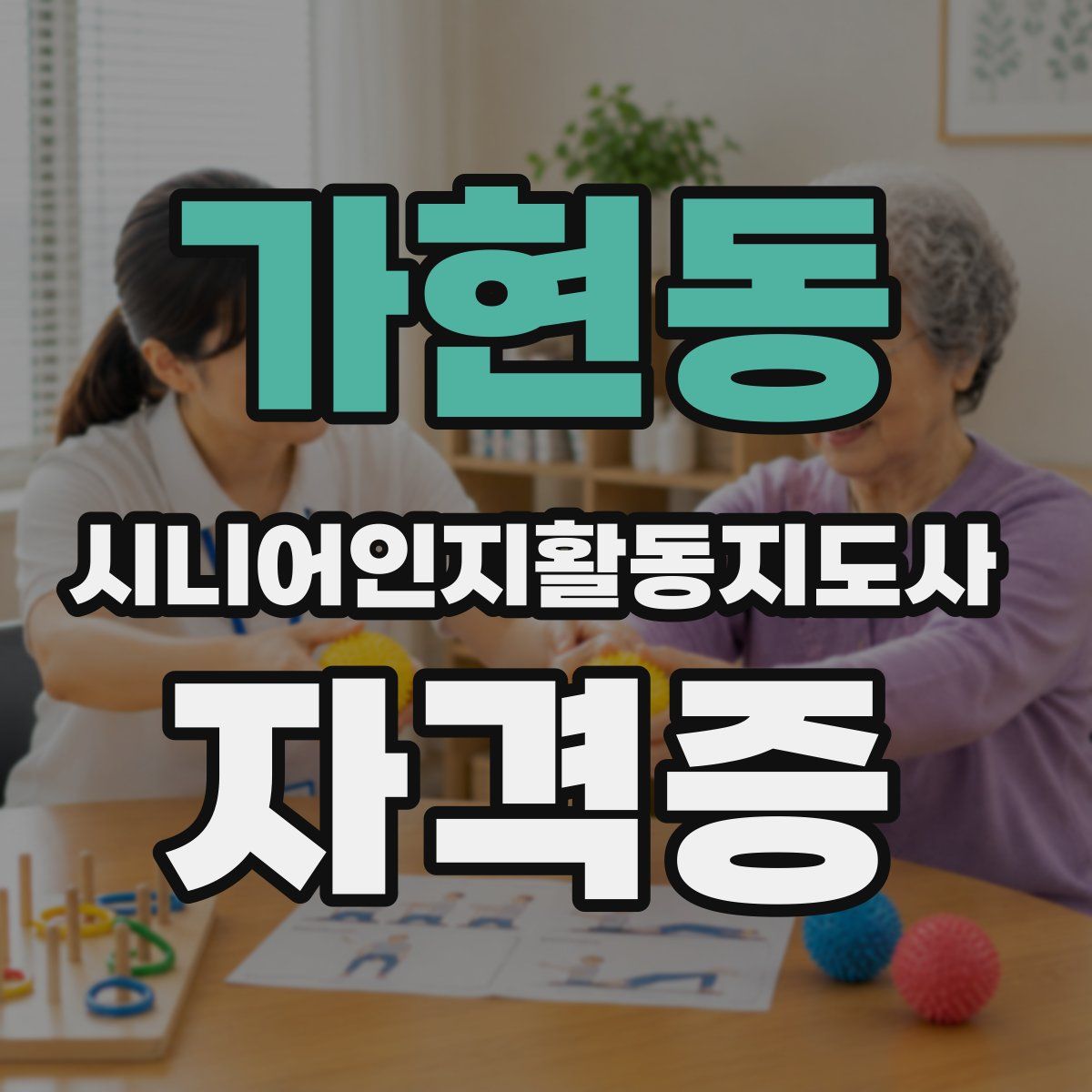 가현동 시니어인지활동지도사 자격증